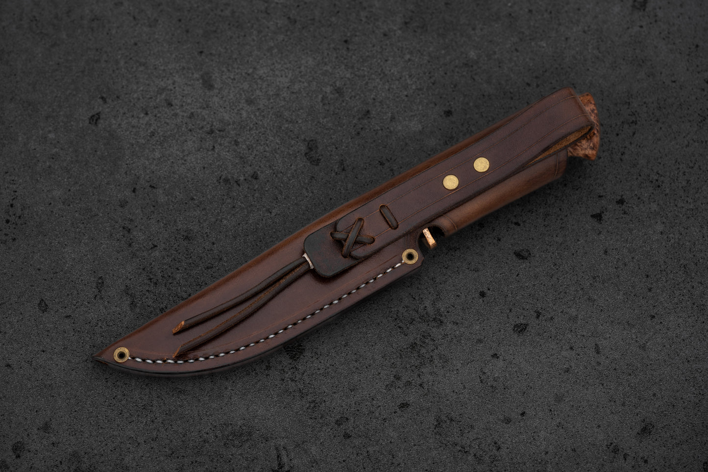 Damascus Bowie knife. Stainless San Mai II